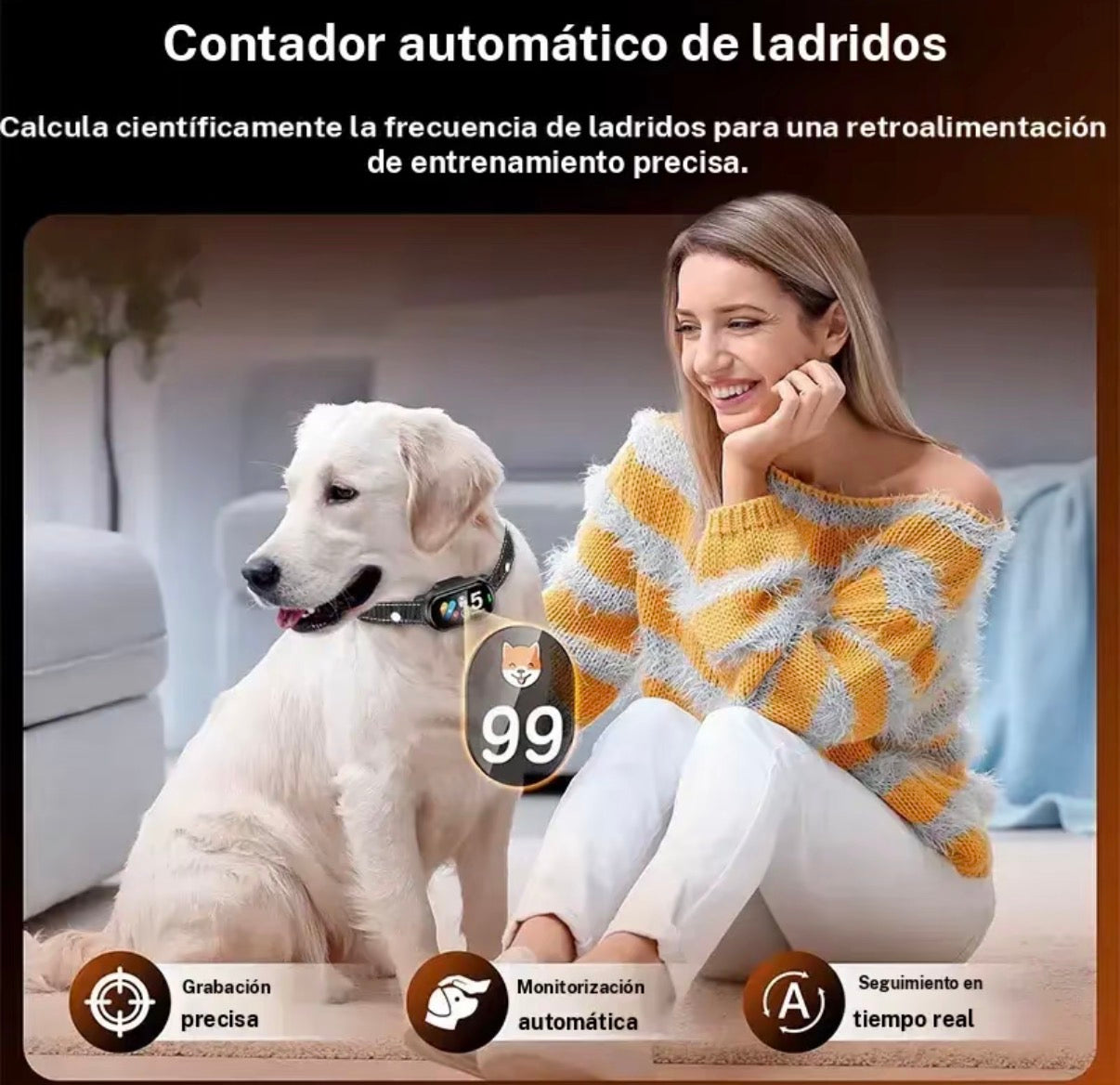 Collar Antiladridos Inteligente para Perros – Educación Suave y Efectiva