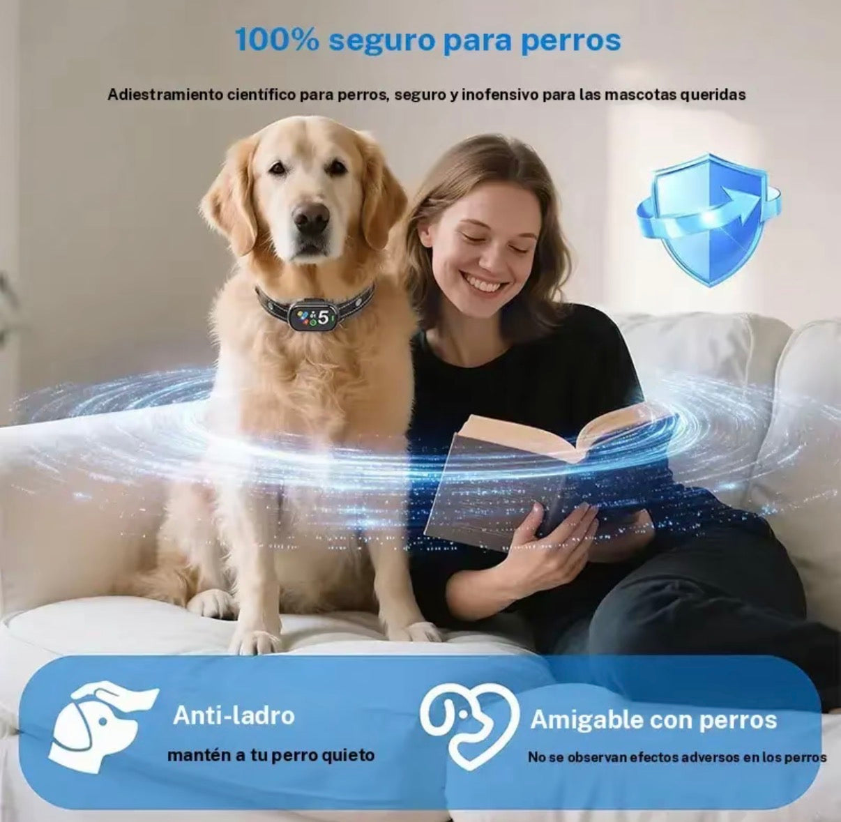 Collar Antiladridos Inteligente para Perros – Educación Suave y Efectiva