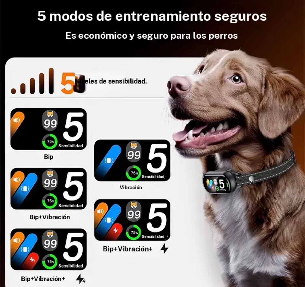 Collar Antiladridos Inteligente para Perros – Educación Suave y Efectiva